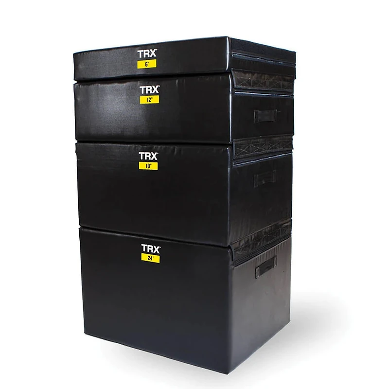 Trx 18" Soft Plyo Box Stackable Gym Workout Equipment for Plyometric Exercises