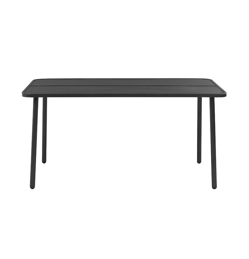 vidaXL Patio Table Dark Gray 59.1"x35.4"x28.3" Steel