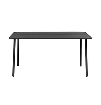 vidaXL Patio Table Dark Gray 59.1"x35.4"x28.3" Steel
