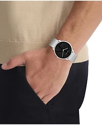 Calvin Klein Unisex Iconic Silver Stainless Steel Mesh Bracelet Watch 40mm