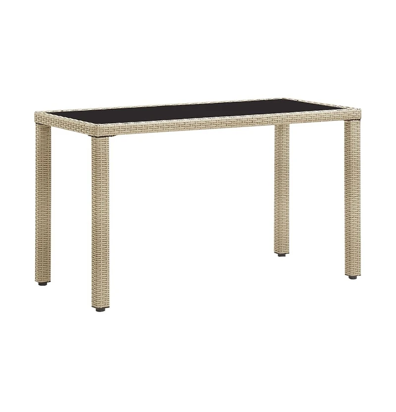 vidaXL Patio Table Gray 48.4"x23.6"x29.1" Poly Rattan