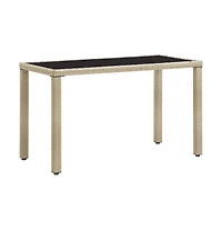 vidaXL Patio Table Gray 48.4"x23.6"x29.1" Poly Rattan