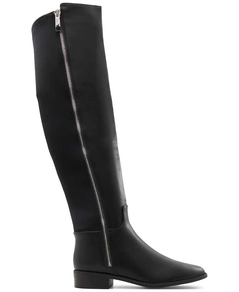 Aldo Women's Aahliyah Almond-Toe Knee-High Zip Boots