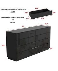 Homsee 8-Drawer Chest of Drawers Storage Organizer With Led Lights