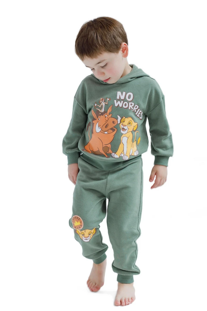Disney Toddler Boys Lion King Fleece Pullover Hoodie and Pants Outfit Set to (18 Months - 10-12)
