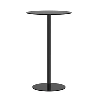 vidaXL Patio Table Round Black 23.6"x41.3" Steel
