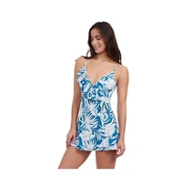 Profile by Gottex Women's Malaya Surplice Swimdress Tie Knot One Piece