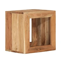 vidaXL Stool 15.7"x11.8"x15.7" Solid Wood Acacia