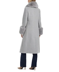 Vince Camuto Women's Single-Breasted Maxi Coat W/ Detachable Faux Fur