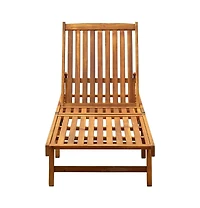 vidaXL Sun Lounger Solid Acacia Wood