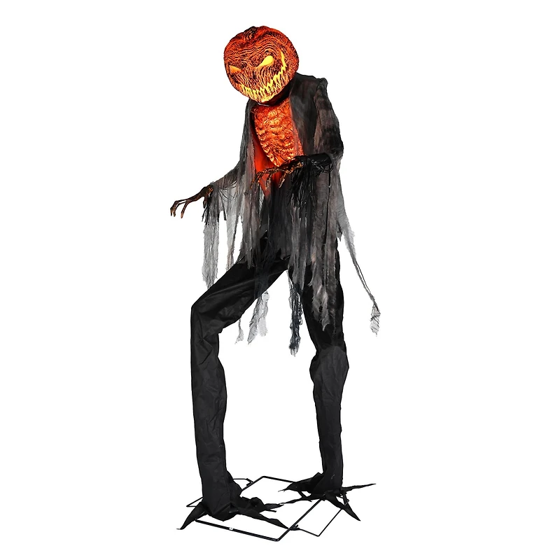 Yescom Scary Animated Pumpkin Halloween Decor 7 Ft with Motion & Sound Activated for Party