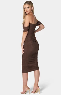 Bebe Women's Ruched Midi Dress