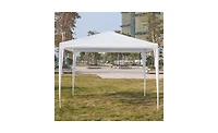 Slickblue 3x3m Portable Waterproof Tent with Spiral Tubes - Four-Sided Home Use Shelter for Outdoors
