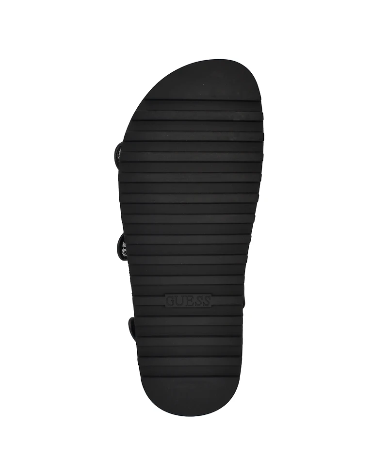 Guess Women's Frella Two Band Embellished Footbed Sandals