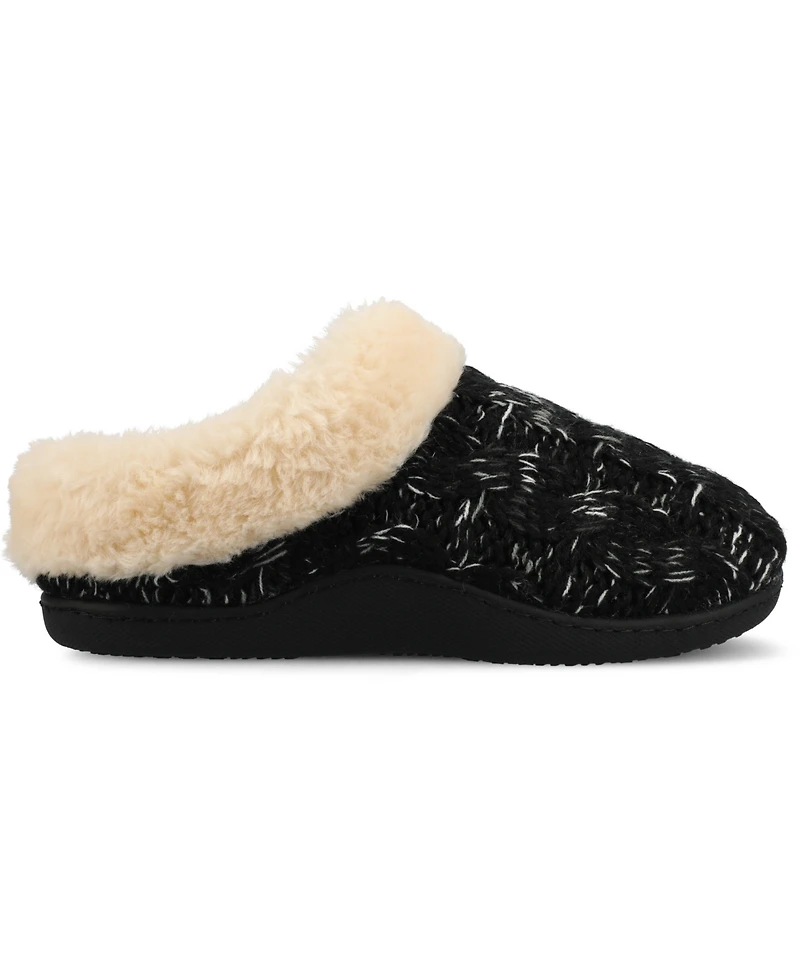 Journee Collection Women's Adiah Round Toe Knitted Clog Slippers