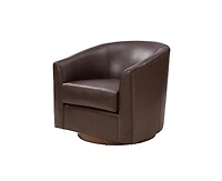 Althea Modern Swivel Barrel Chair with Sturdy Solid Wood Base