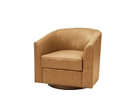 Althea Modern Swivel Barrel Chair with Sturdy Solid Wood Base