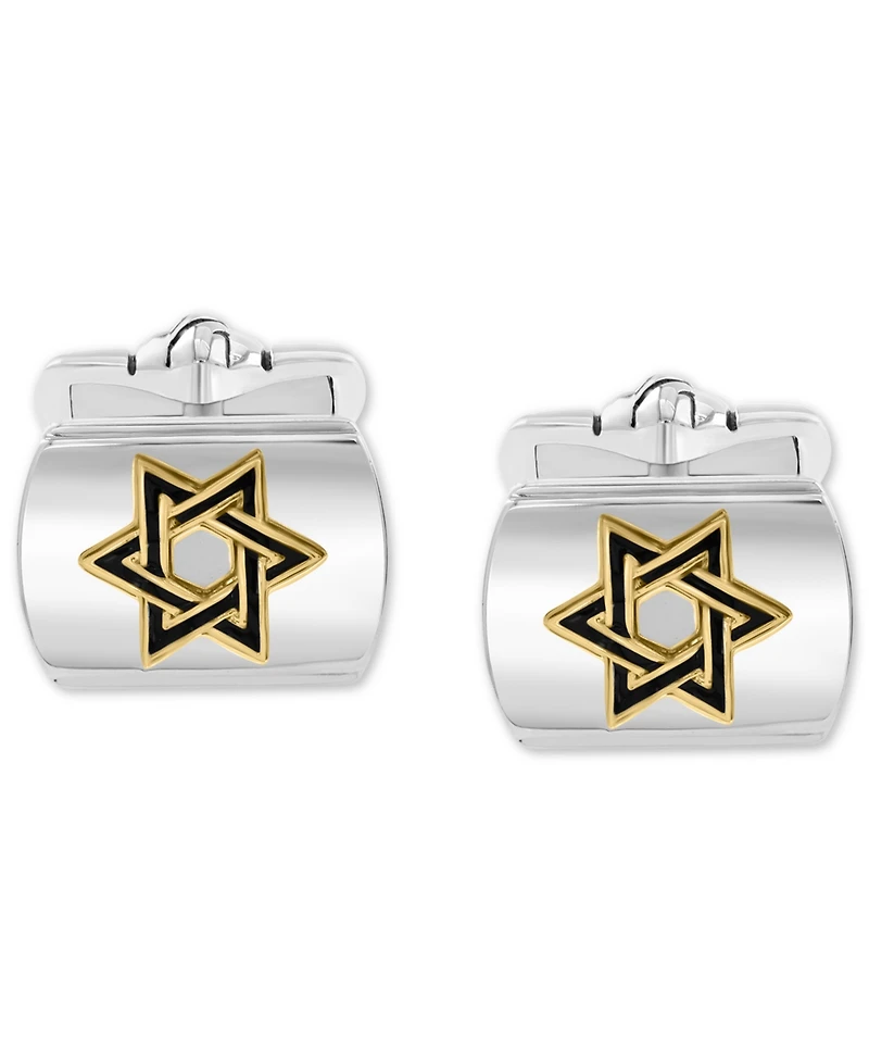 Effy Men's Star Of David Cufflinks in Sterling Silver & 18k Gold-Plated Sterling Silver