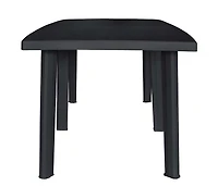 vidaXL Patio Table Anthracite 85"x35.4"x28.3" Plastic
