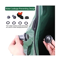 Slickblue 132 Gallon Folding Rain Barrel Portable Water Collector for Sustainable Gardening