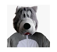 Dress Up America Gray Wolf Jumpsuit Mascot Costume - Kids Girls & Boys
