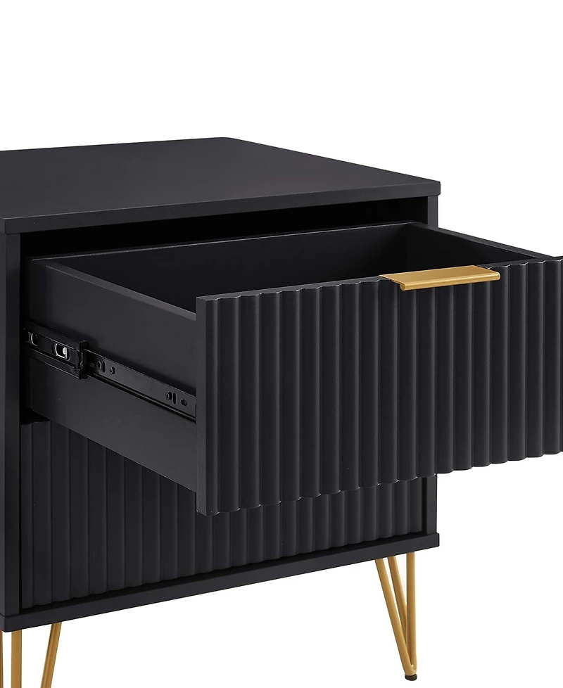 Manhattan Comfort Dumbo 2-Drawer Modern Nightstand