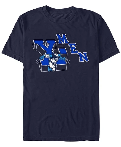 Fifth Sun Men's X-Men Wolverine Collegiate Short Sleeve T-Shirt