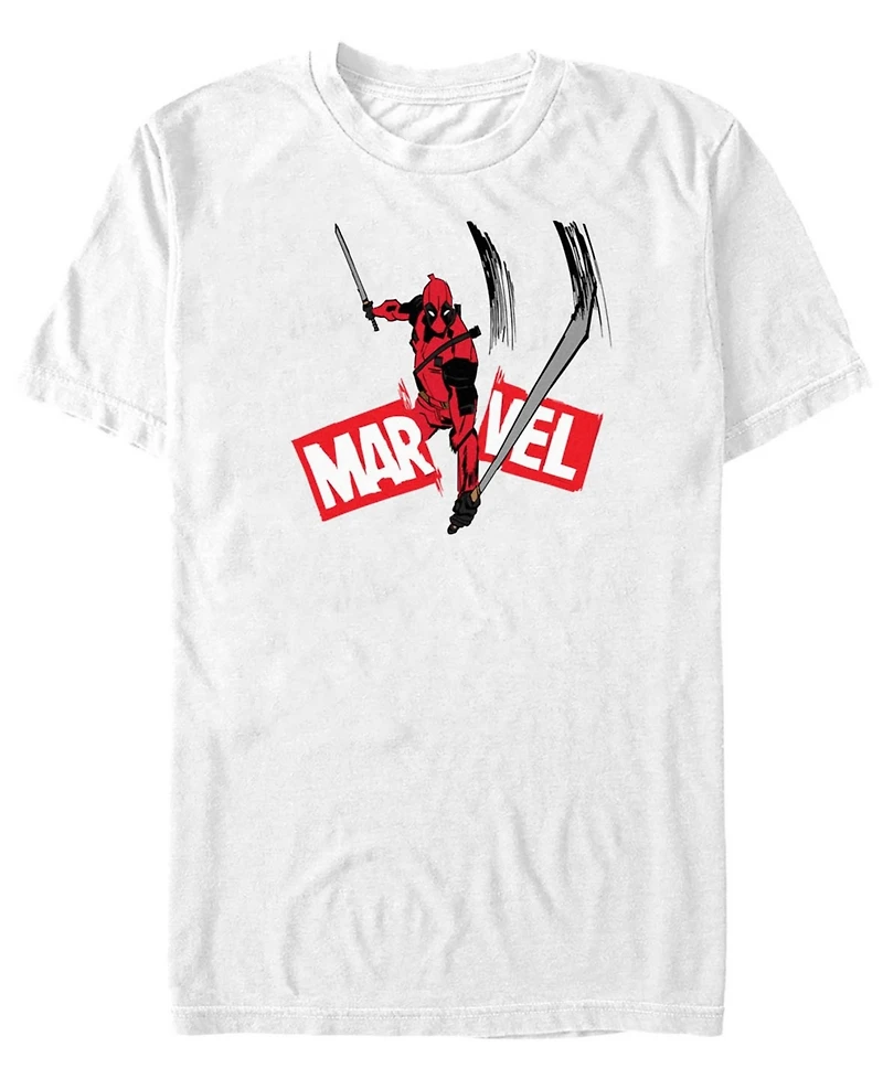 Fifth Sun Men's Marvel Deadpool Slash Short Sleeve T-Shirt