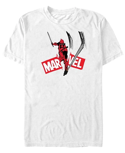 Fifth Sun Men's Marvel Deadpool Slash Short Sleeve T-Shirt