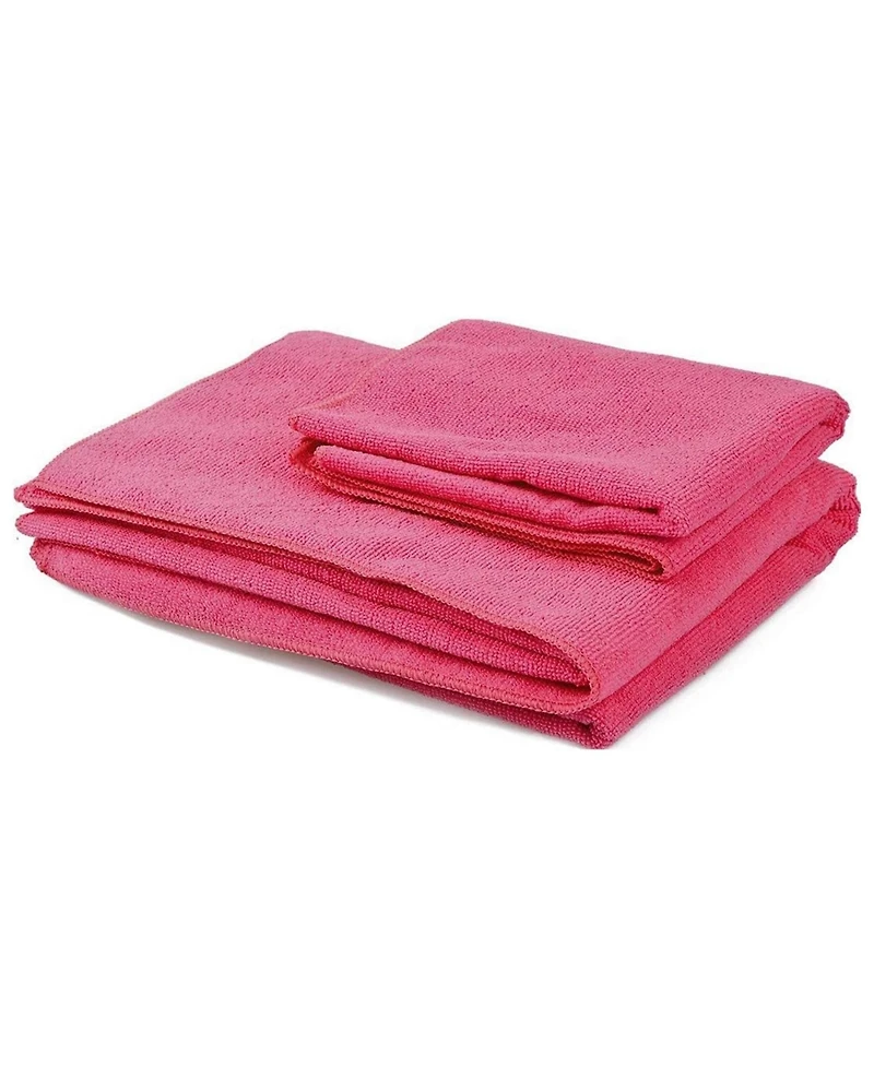 BalanceFrom Fitness 7 Piece Yoga Set with Mat, Stretch Strap & Knee Pad, Pink
