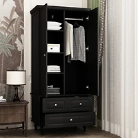 Homsee White 8-Drawer Storage Cabinet with Golden Metal Legs