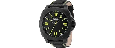 Invicta Men's Speedway Quartz 3 Hand Black Dial Watch