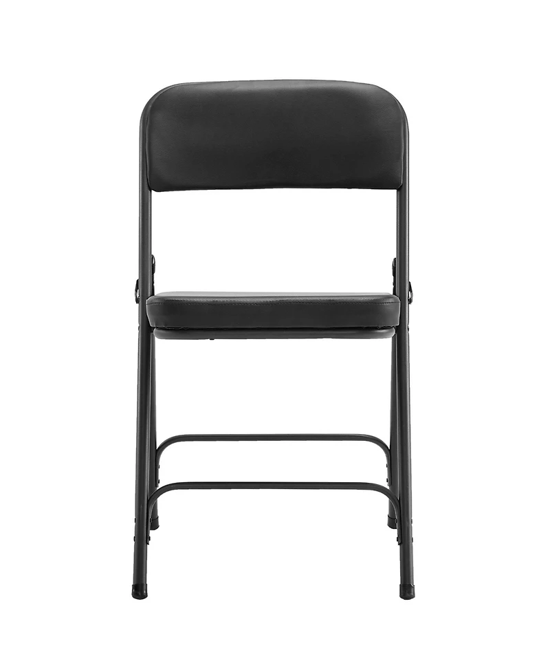 Set of 2 Metal Folding Chairs with Padded Seat and Back Ideal for Home and Office Use