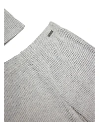 Paris Hilton Girls Embellished Daisy Ribbed Top and Wide Leg Pants 2 Piece Lounge Set and Headband