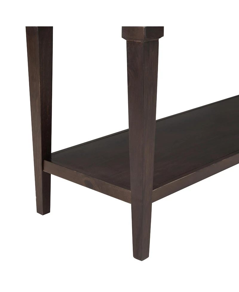 Classic Retro Console Table – 3 Drawer Entryway with Open Bottom Shelf and Easy Assembly