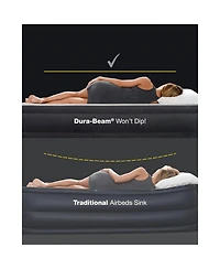 Intex TruAire Luxury Air Mattress with Fiber Tech and Built In Electric Pump