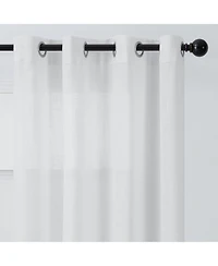 Chanasya Premium 2-Panel Soft Textured Semi Sheer Grommet Curtains for Window Living Room Bedroom Kitchen Office