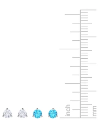 Lab Grown 2-Pc. Set Lab Grown Blue Sapphire (1/3 ct. t.w.) & Lab Grown White Sapphire (1/3 ct. t.w.) Stud Earrings in Sterling Silver (Also available