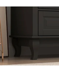 Homsee 9-Drawer Gray Wood Dresser Bedroom Storage Cabinet Modern Style