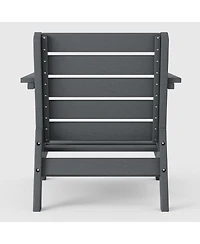 WestinTrends Outdoor Modern Hdpe Patio Gray Club Chair with Deep Seat Cushions