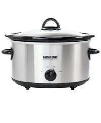 Better Chef 4 Quart Oval Slow Cooker with Removable Stoneware Crock