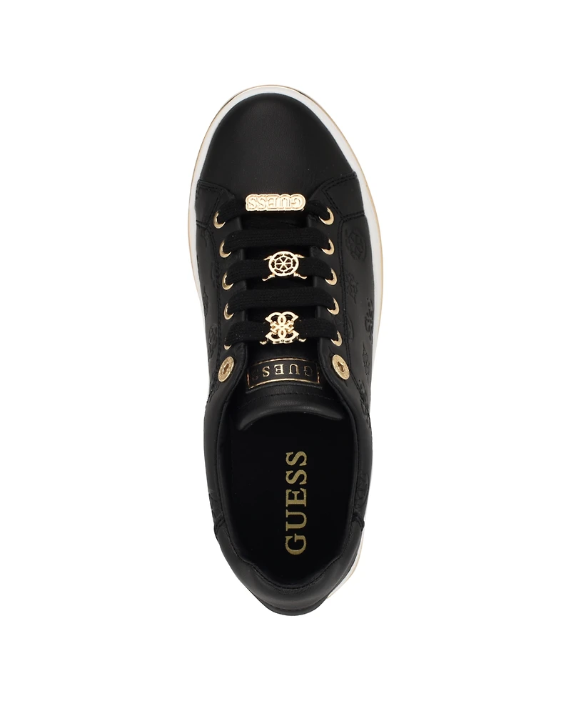 Guess Women's Stasey Charms Lace-Up Sneaker
