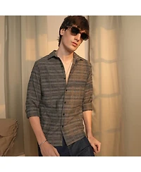 Men's Olive Brown Tartan Plaid Shirt