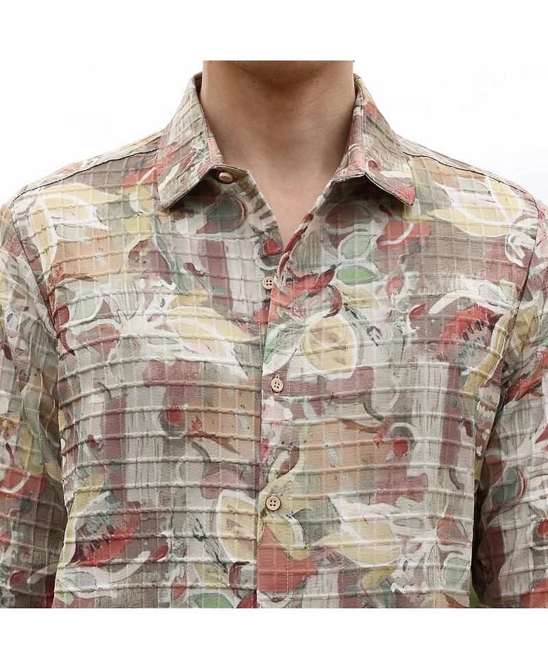 Men's Multicolour Artistic Botanical Shirt