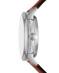 Fossil Men's Townsman Automatic Brown Leather Watch