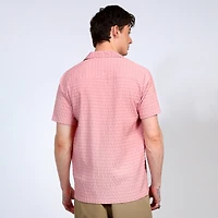 Men's Blush Pink Ruched Shirt