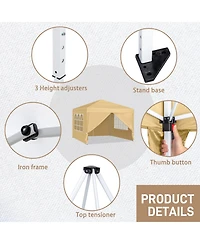 Slickblue Two Doors & Windows Practical Waterproof Right-Angle Folding Tent