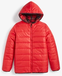 Epic Threads Little & Big Boys Buffalo Plaid Reversible Hooded Puffer Jacket, Created for Macy's