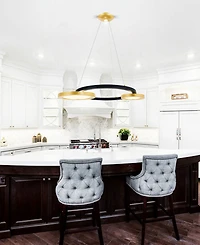 Cwi Lighting 4" Metal Deux Lunes Led Chandelier