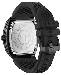 Philipp Plein Men's Hexagon Phantom Black Silicone Strap Watch 44x56mm